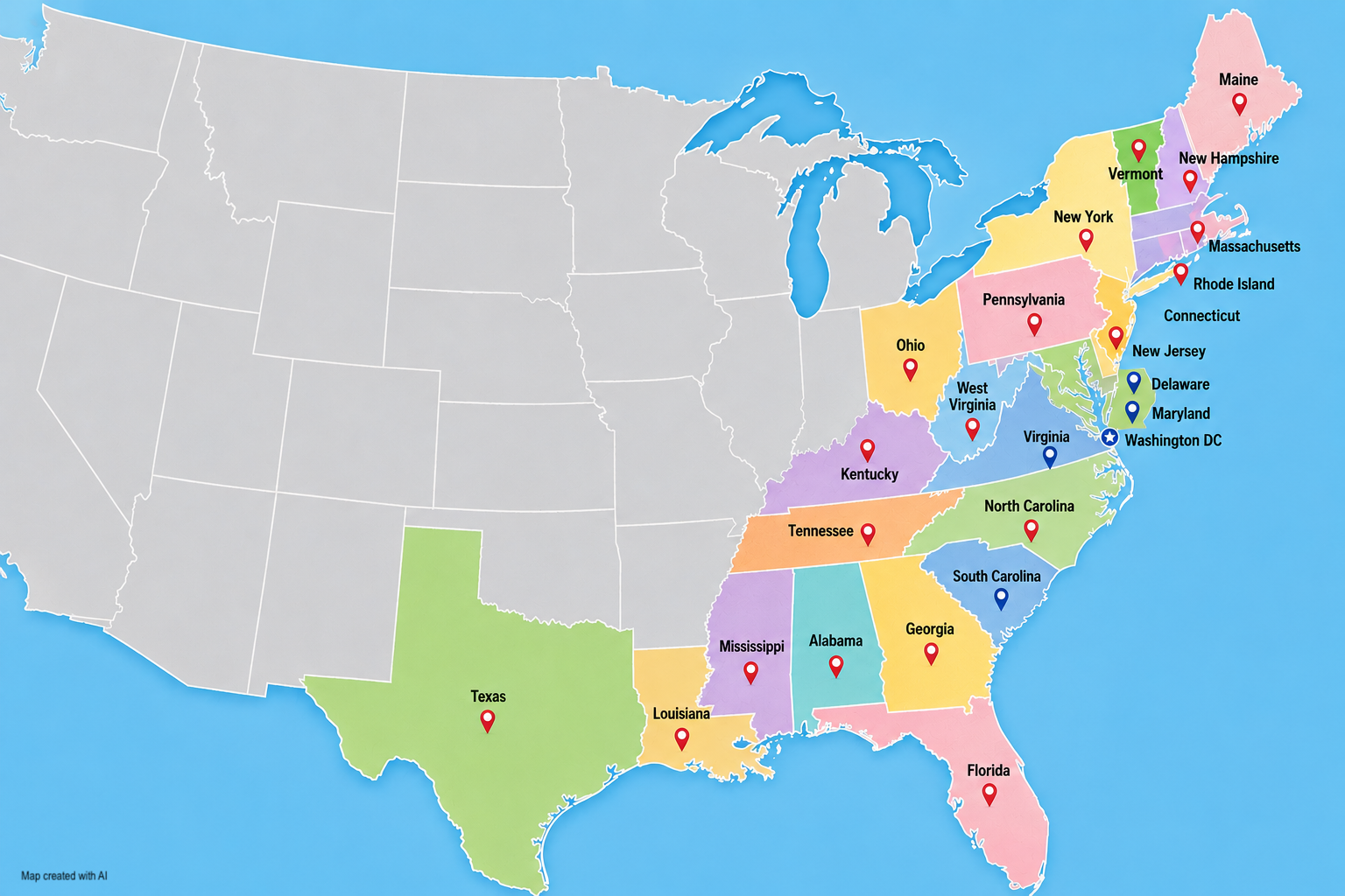US Map Additional States 2026